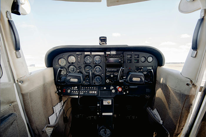 Cockpit of A General Aviation Airplane
