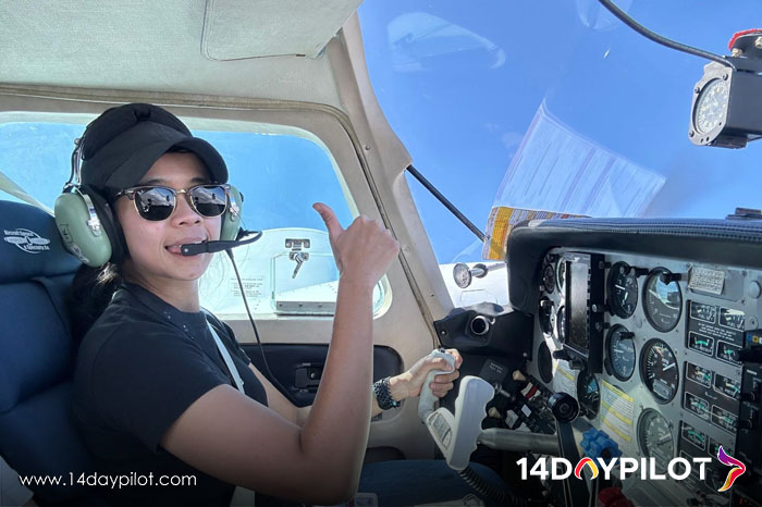 Ghalda, a 14DAYPILOT student, successfully earns his Multi-Engine Rating after training.
