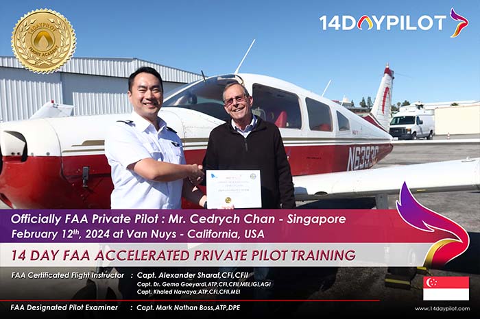 Mr. Cedrych Successfully Passed his Check Ride 