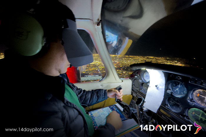 Student Night Flying While do Instrument Training