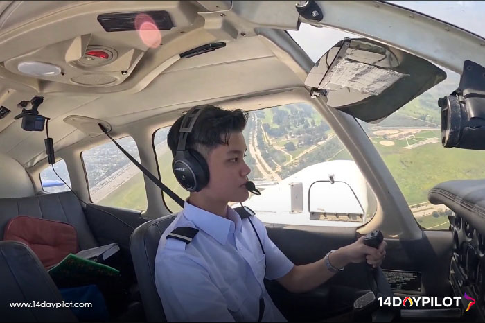 Pilot Student Training for His Private Pilot License